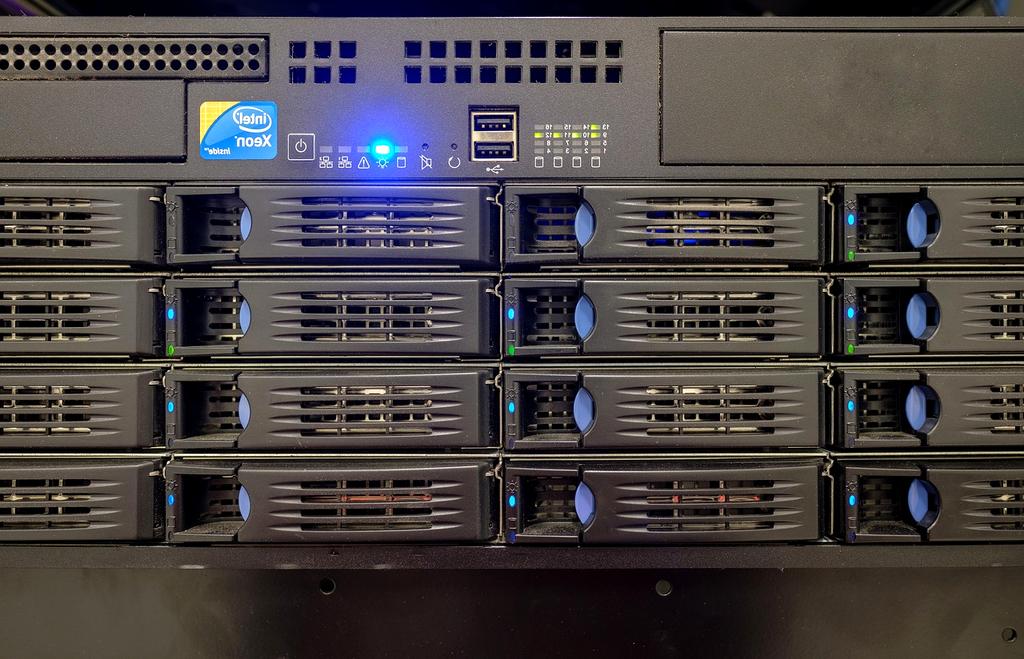 Server room with blue lighting representing modern cloud infrastructure