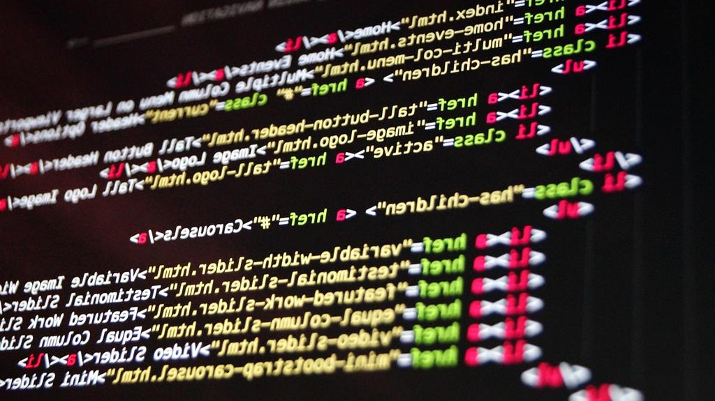 Close up of code on a laptop screen for logistics software